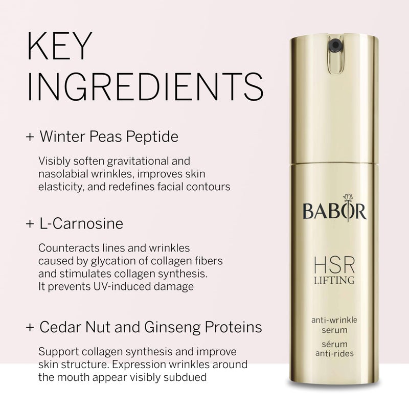 بابور سيروم بابور إتش إس آر لشد البشرة ومكافحة التجاعيد | سيروم مرطب يشد البشرة ويرفعها بشكل فوري وملحوظ | يبطئ ظهور التجاعيد الجديدة | منتج نظيف ونباتي - Image 3